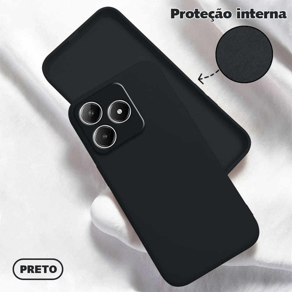 Capinha Capas Silicone Aveludada Para Realme C61 C63 Narzo N63 Macia Premium Capa De Celular Proteção Case YT 0000