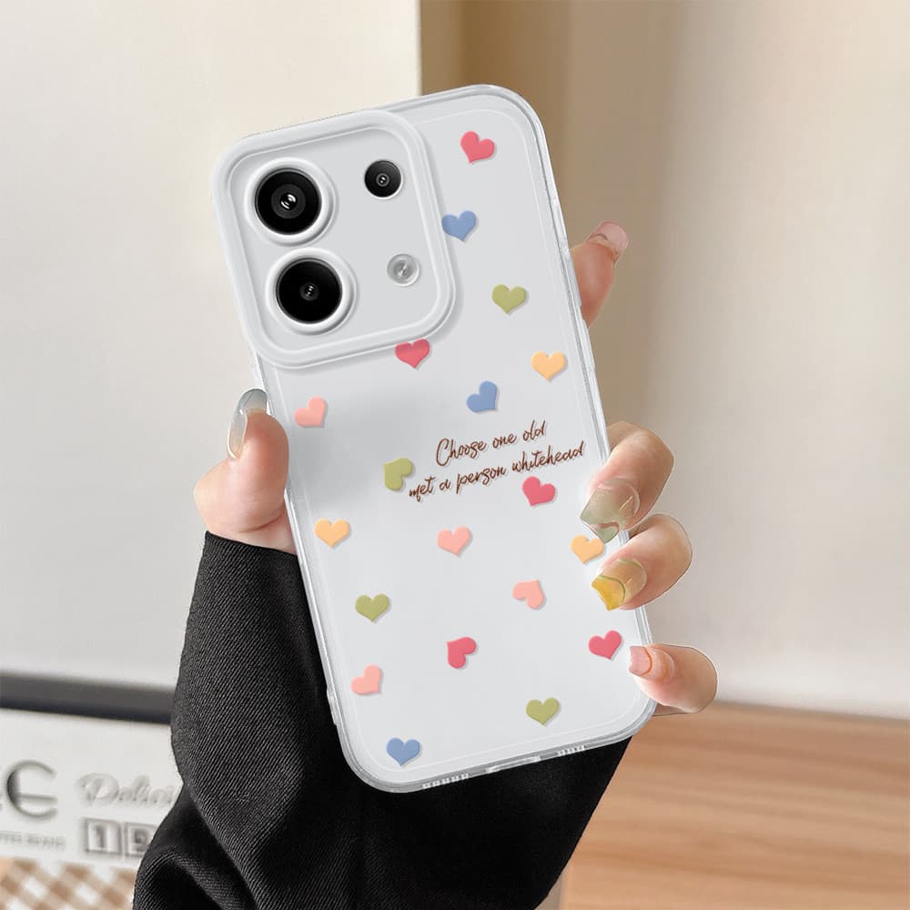 Capinha Para Xiaomi Poco X6 5G Case Amor Coração Airbag Macio TPU Capa De Celular 0056 TSY