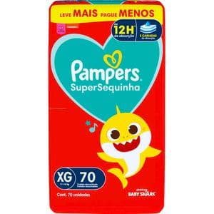 Fralda Desc Pampers Supersequinha Jumbo XG 70 un