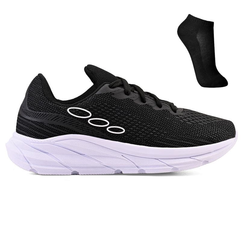 Kit Tenis Esportivo Masculino Feminino Caminhada Treino Corrida Leve + Meia