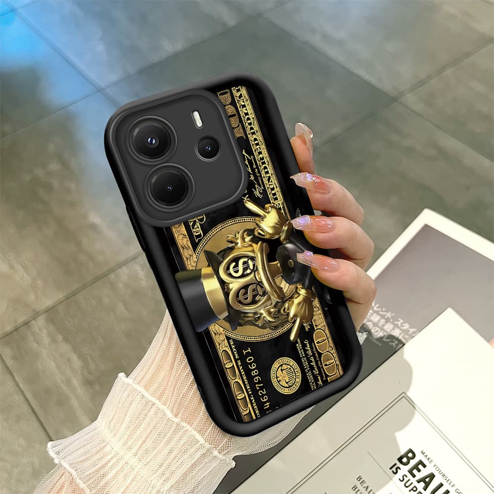 Capinha Para Xiaomi Redmi Note 14 4G Case De Protetora Preta Macio Silicone Celular Capa TY 6074