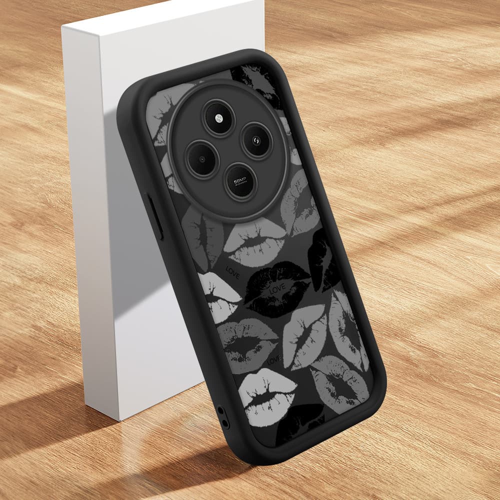 Capinha Para Xiaomi Redmi 14C Poco C75 A4 5G Capa De Celular Macia Silicone Protetora Preta Case BTY 5652