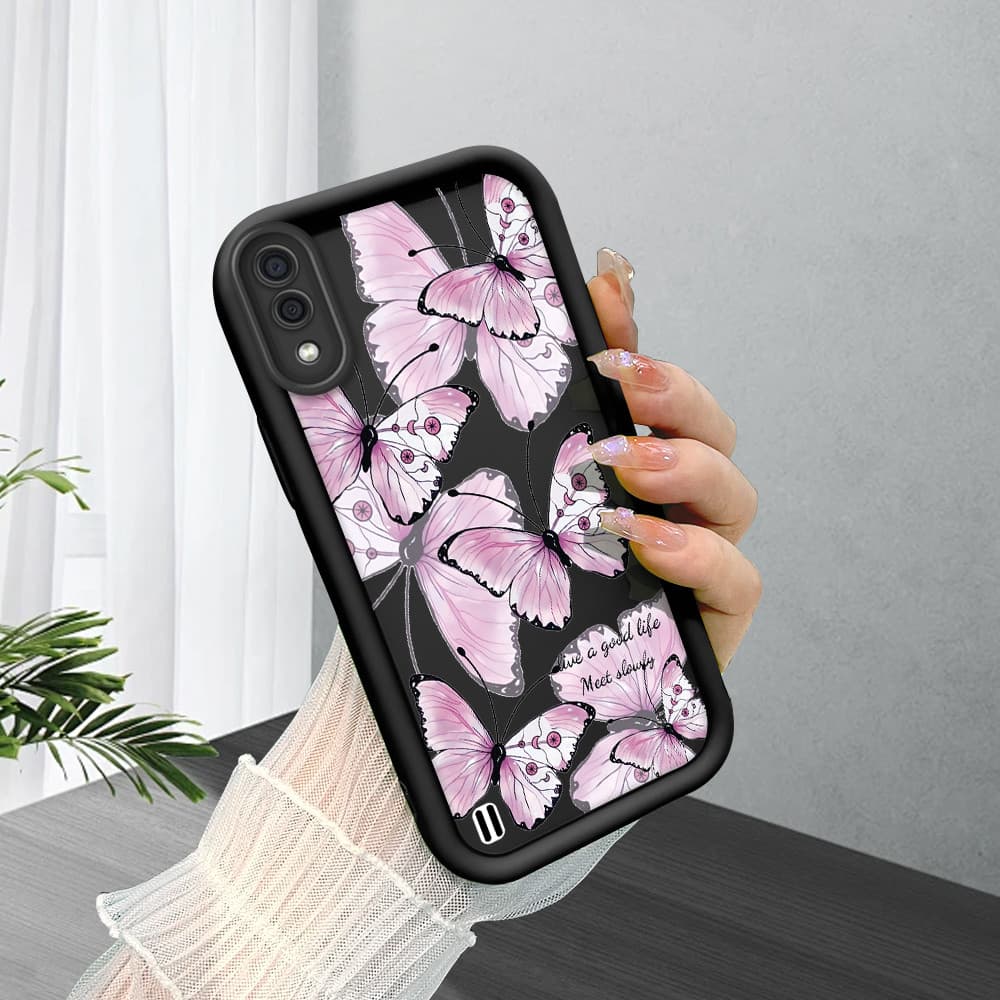 Capinha Para Samsung Galaxy A01 Capa De Celular Macia Silicone Protetora Preta Case BTY 5066