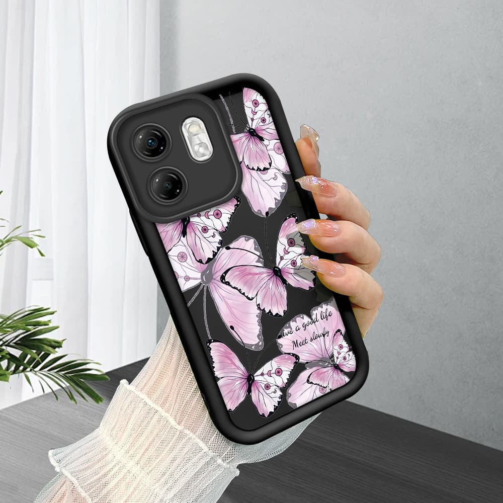 Capinha Para Infinix Smart 9 Hot 50i Capa De Celular Macia Silicone Protetora Preta Case BTY 5066
