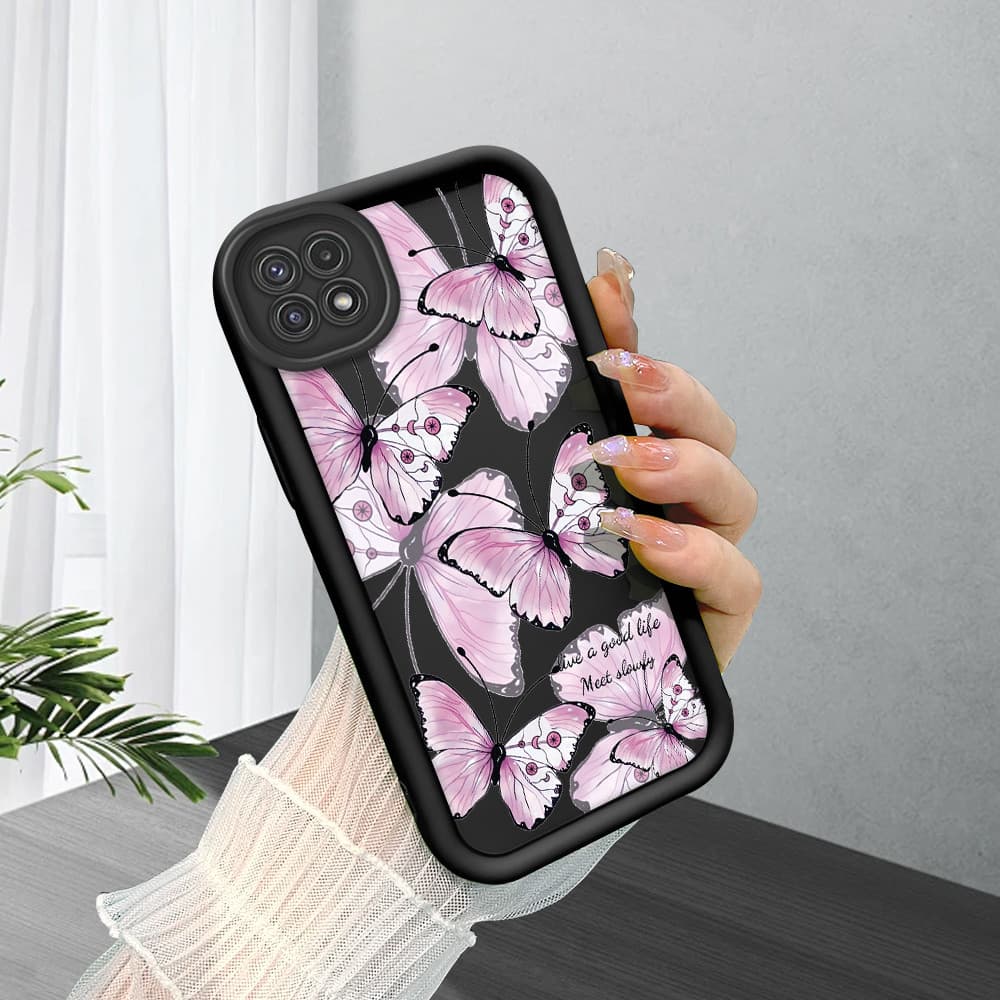Capinha Para Samsung Galaxy A22 5G Capa De Celular Macia Silicone Protetora Preta Case BTY 5066