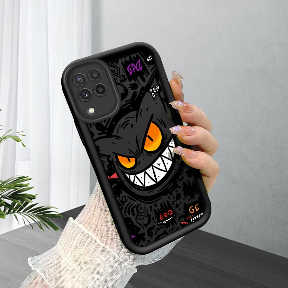 Capinha Macia Silicone Protetora Preta Case Para Samsung Galaxy A22 M22 4G Capa De Celular BTY 5239