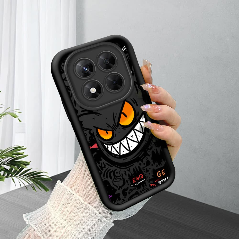 Capinha Macia Silicone Protetora Preta Case Para Xiaomi Redmi Note 14 Pro Poco X7 5G Capa De Celular BTY 5239