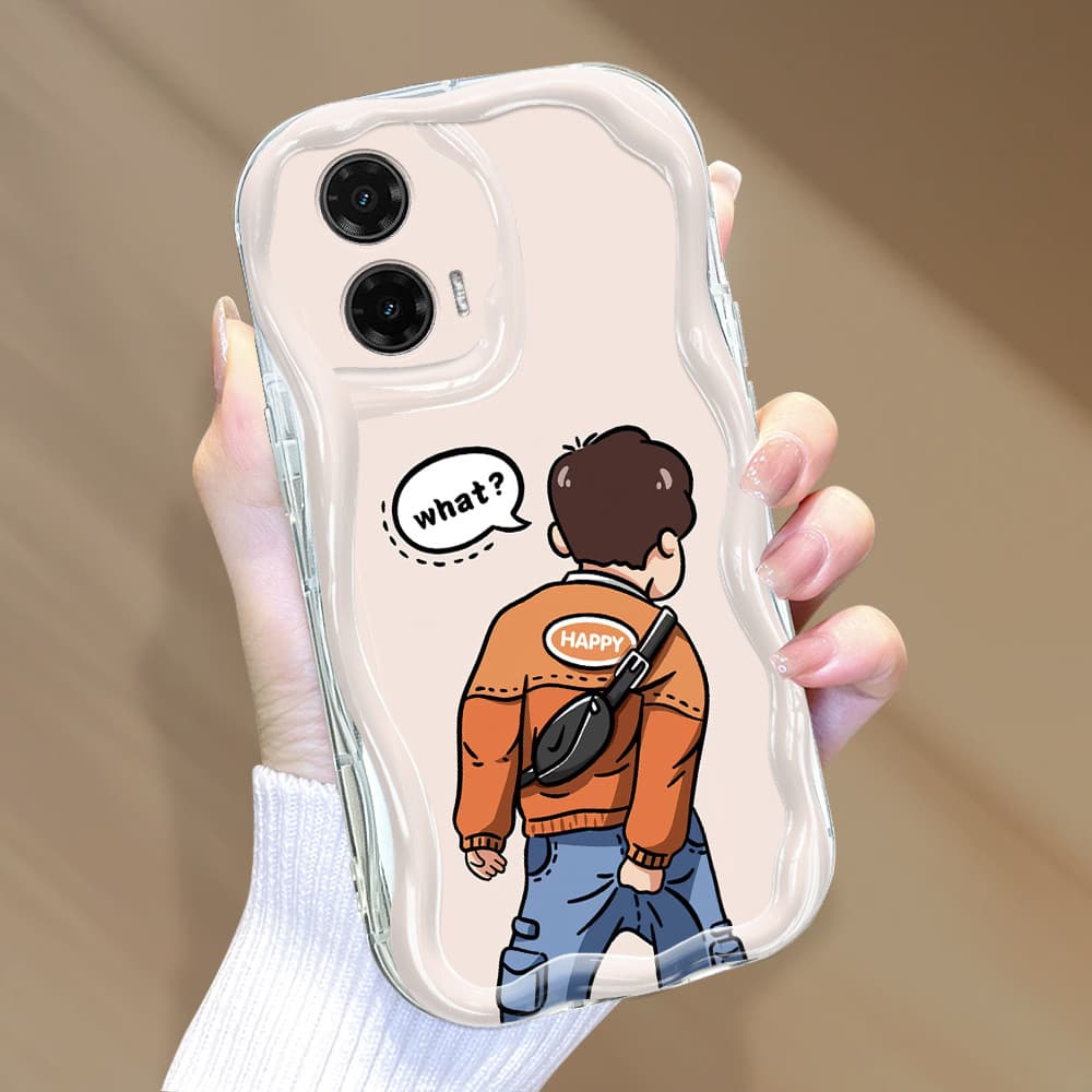 Capa Para Motorola Moto G35 5G Capinha De Silicone Macia Celular Protetora Textura Com Creme 3346 Case NYW