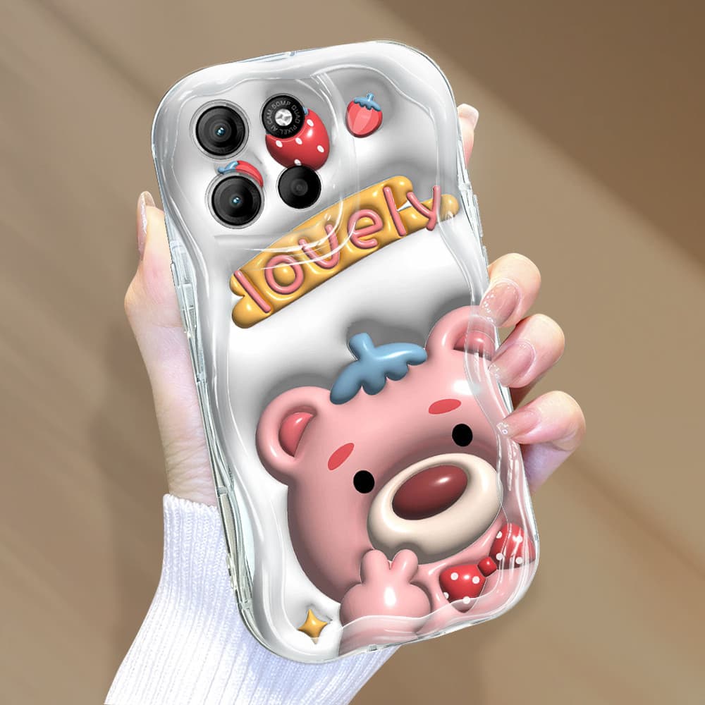 Capa Para Motorola Moto G15 Capinha De Silicone Macia Celular Protetora Textura Com Creme 3324 Case NYW
