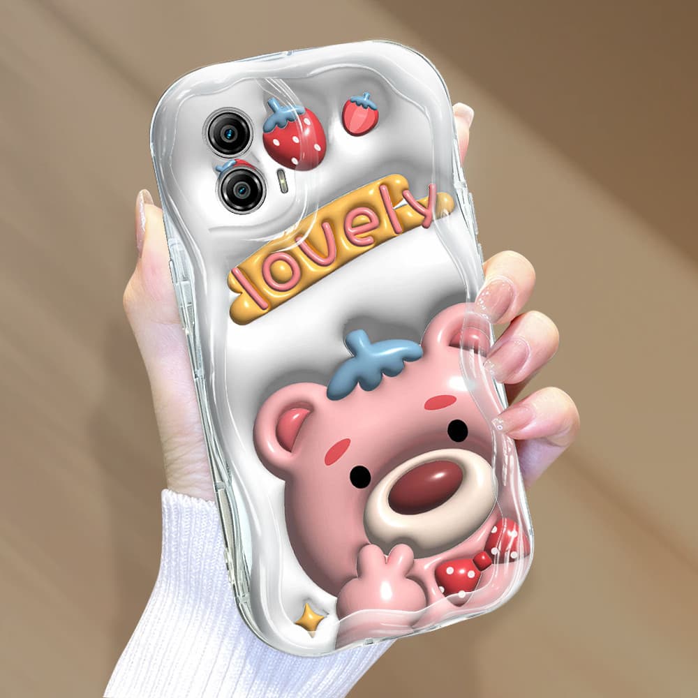 Capa Para Motorola Moto G53 5G Capinha De Silicone Macia Celular Protetora Textura Com Creme 3324 Case NYW