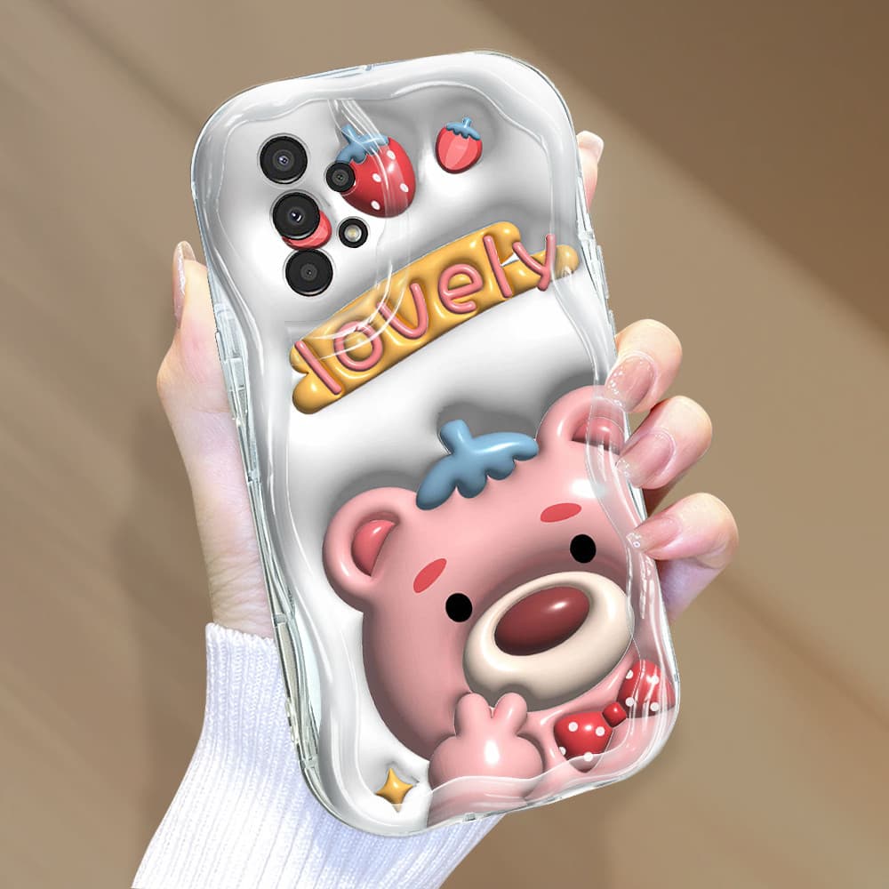 Capa Para Samsung Galaxy A13 4G Capinha De Silicone Macia Celular Protetora Textura Com Creme 3324 Case NYW