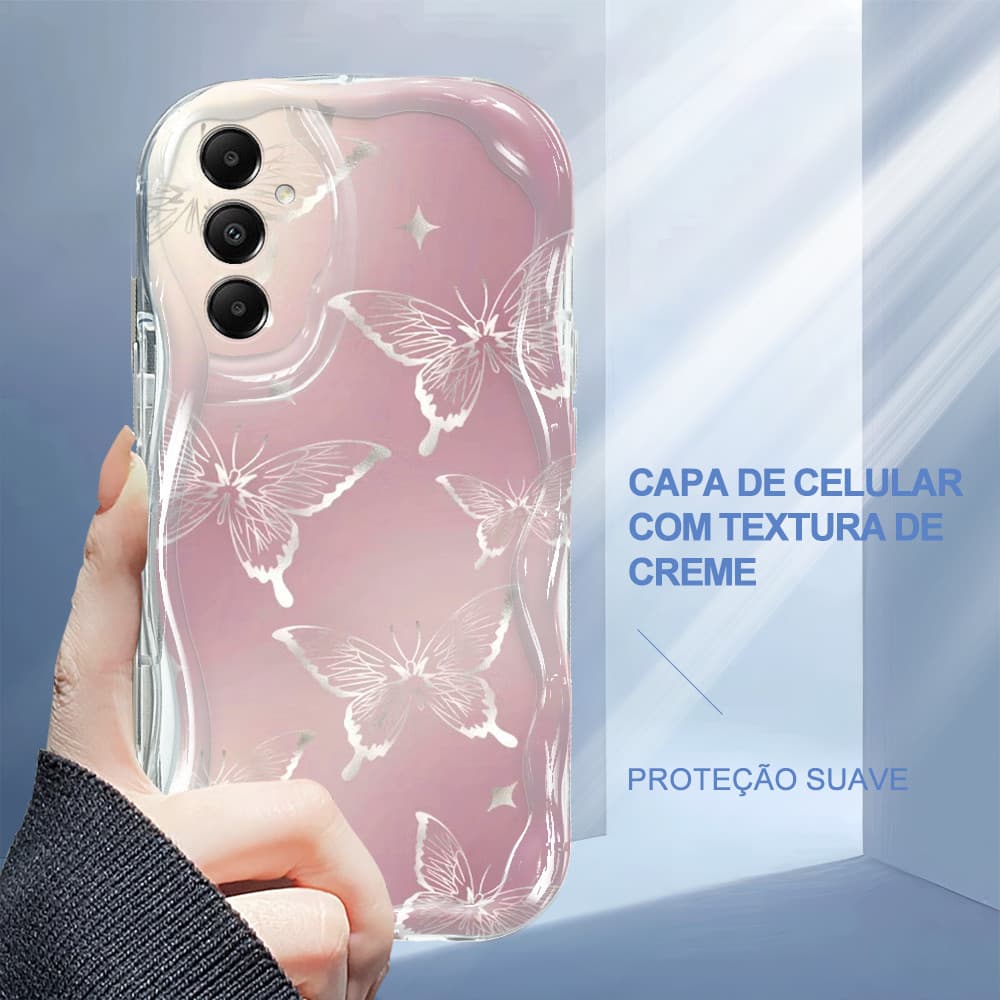 Capa Para Samsung Galaxy A05S Capinha De Silicone Macia Celular Protetora Textura Com Creme 3261 Case NYW