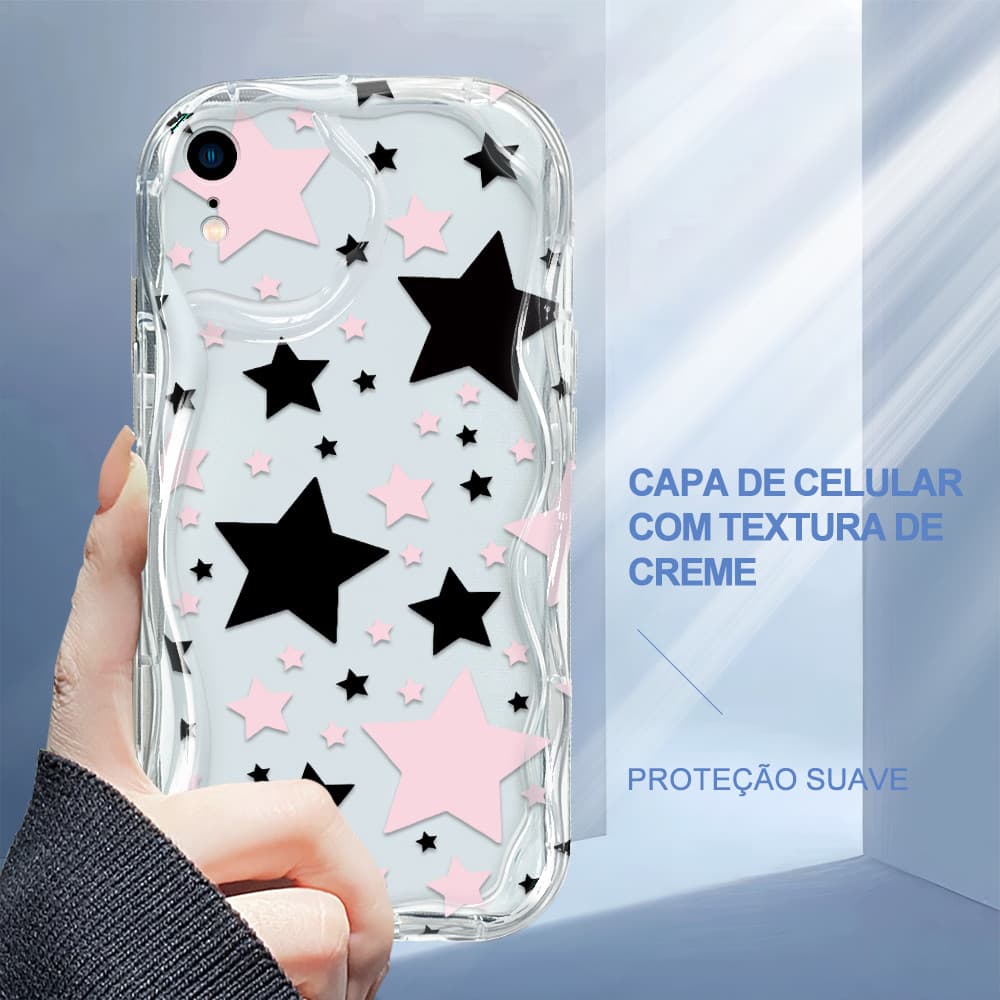 Capa Para iPhone XR Capinha De Silicone Macia Celular Protetora Textura Com Creme 3267 Case NYW