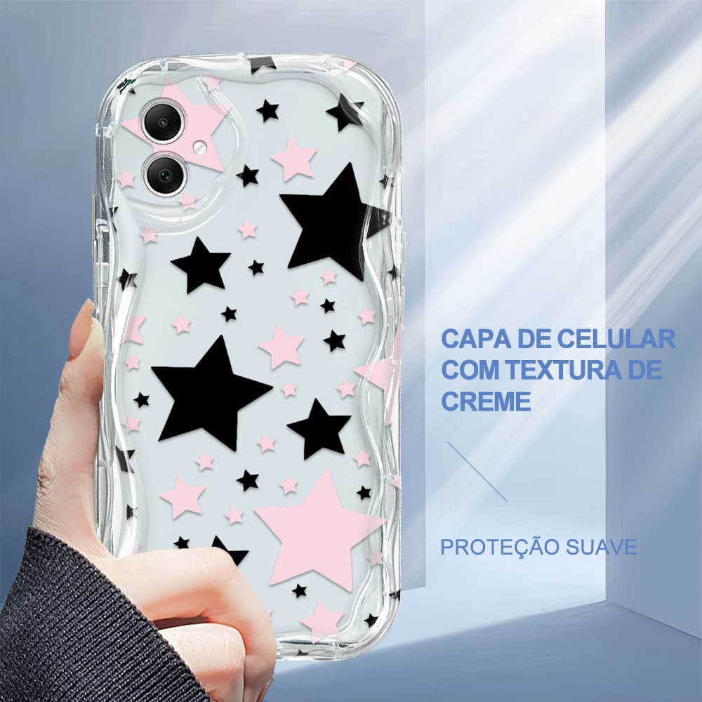 Capa Para Samsung Galaxy A05 Capinha De Silicone Macia Celular Protetora Textura Com Creme 3267 Case NYW