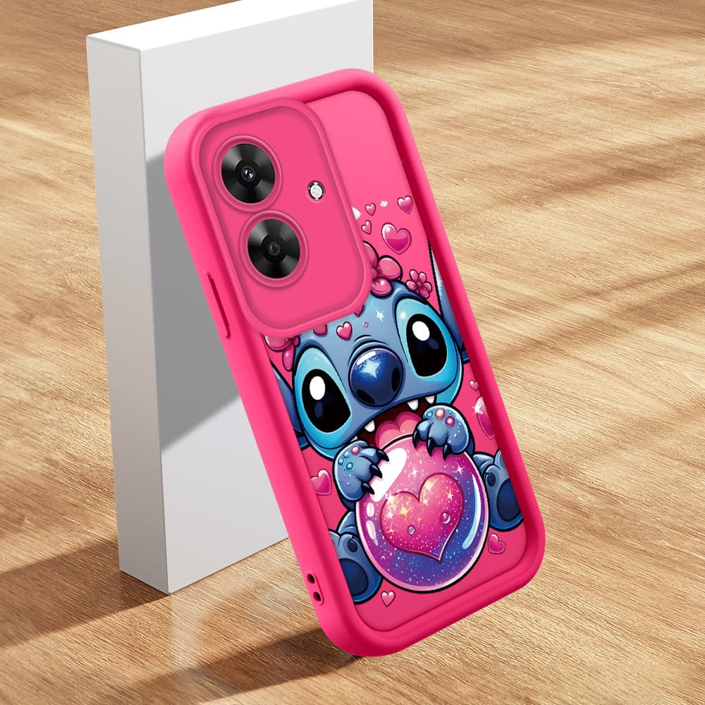 Capinha Para Realme Note 60 60X Narzo N61 Capa Macia Case De Anti choque verde estampada rosa Celular TY1916
