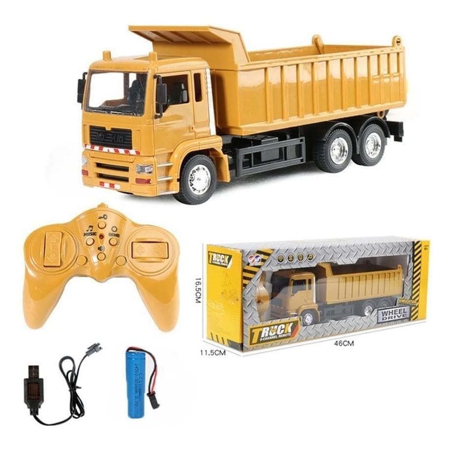 Carrinho De Controle Remoto 8 Canais Caminhão Basculante Rc