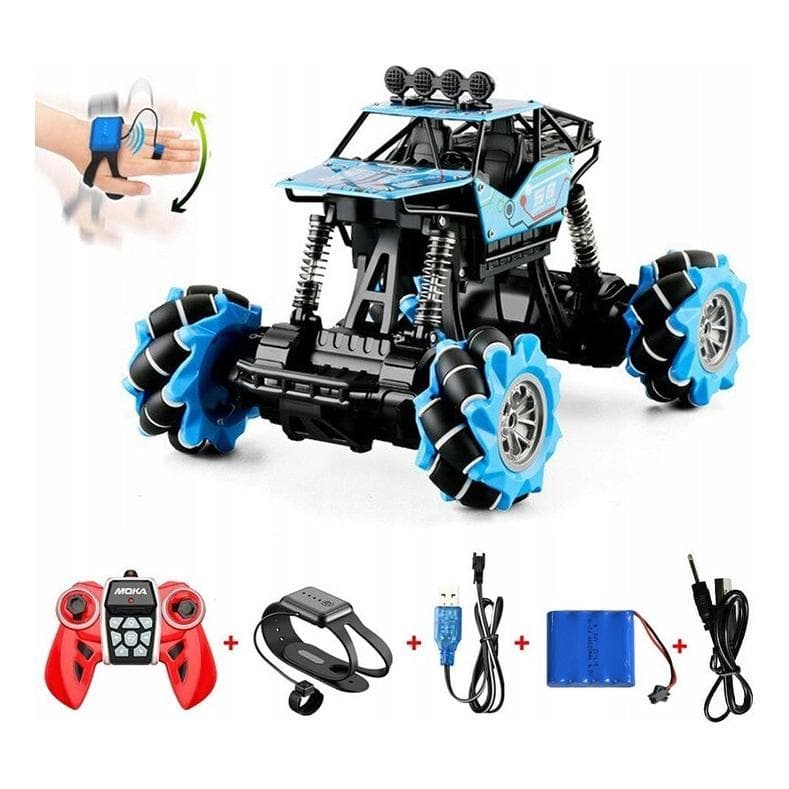 Carrinho Stunt Jeep Gestos Mão 4x4 Duplo Controle Remoto
