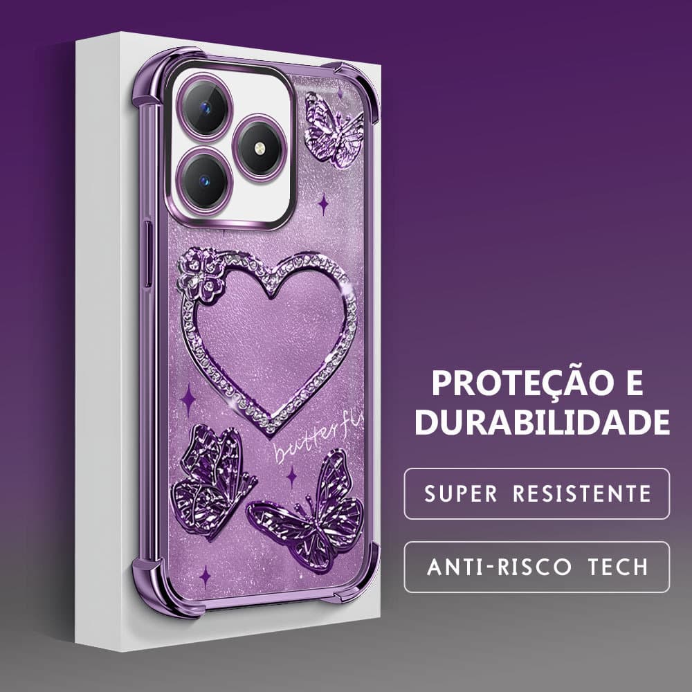Capinha Para Realme C61 C63 Capa De Celular Case Macia Anti Choque Transparente Protetora FS 0694