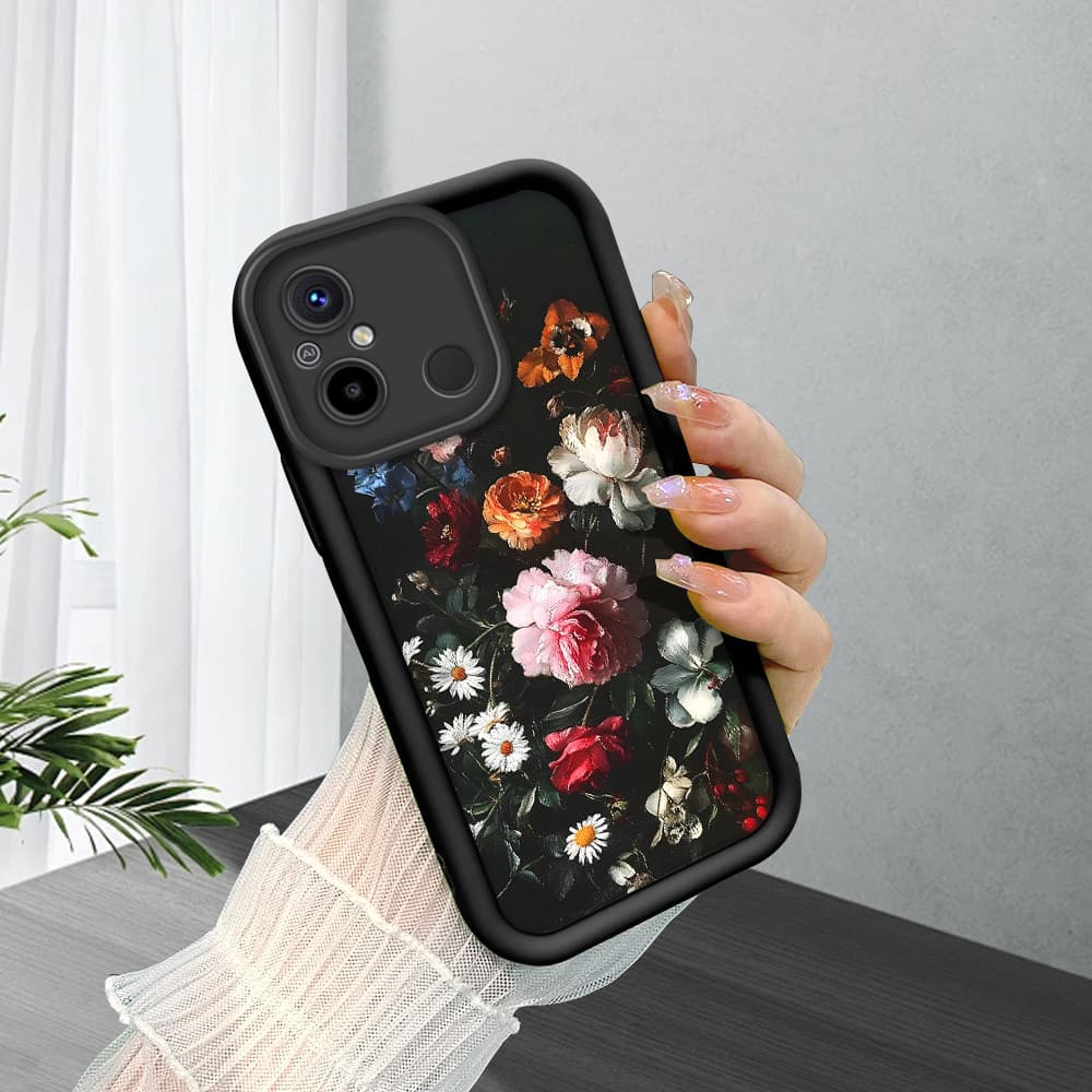 Capinha Para Xiaomi Redmi 11A 12C Poco C55 Preta Silicone De Celular Capa TY5393