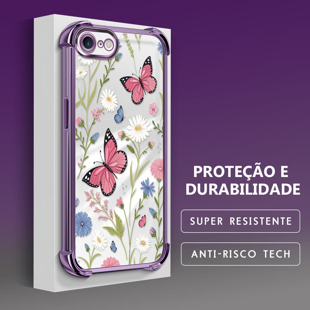 Capinha Para iPhone 7 8 SE 2020 2022 Capa De Celular Case Macia Anti Choque Transparente Protetora FS 0025