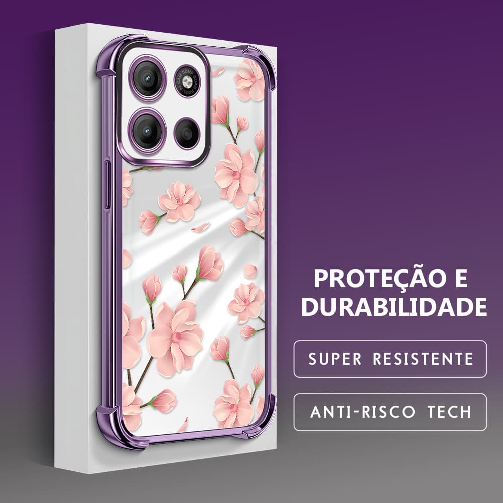 Capinha Capa Anti Impacto Transparente Luxo Para Motorola Moto G15 G17 Case De Celular SJ 0523