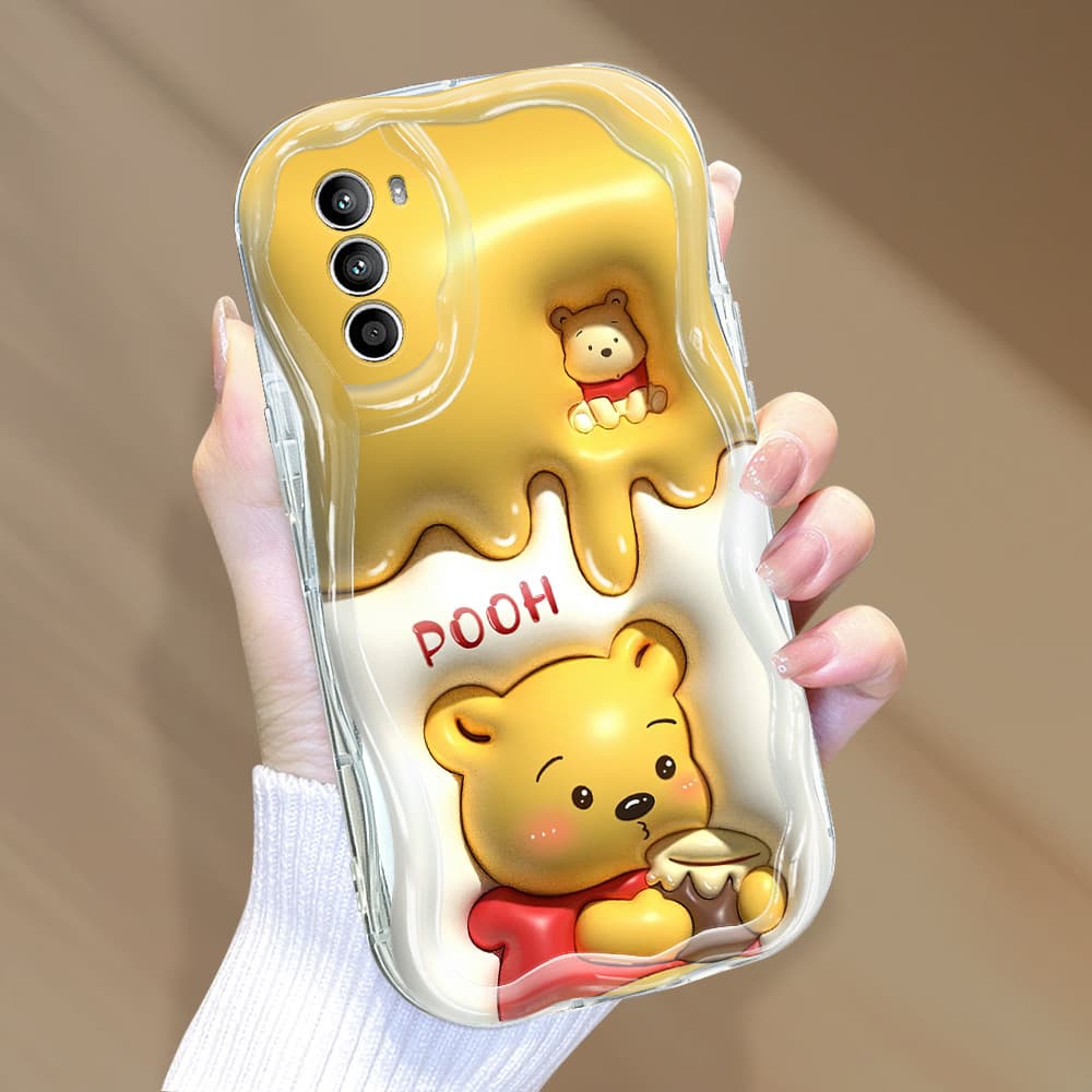 Capinha Para Motorola Moto G52 G82 5G Capa Protetora De Silicone Celular Transparente Borda Ondulada 3314 NYW