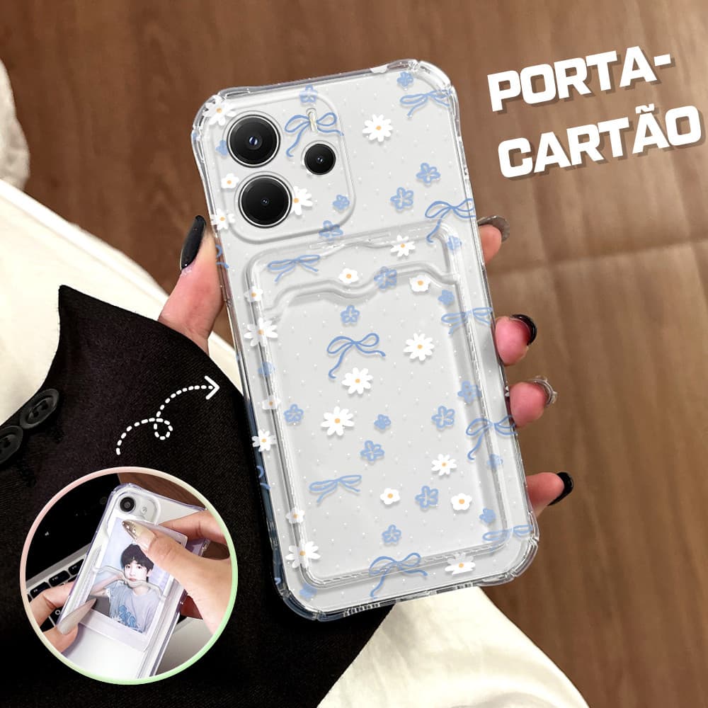 Capinha Para Xiaomi Redmi Note 14 4G Capa De Celular Silicone Transparente Com Porta Cartão 6123 KB