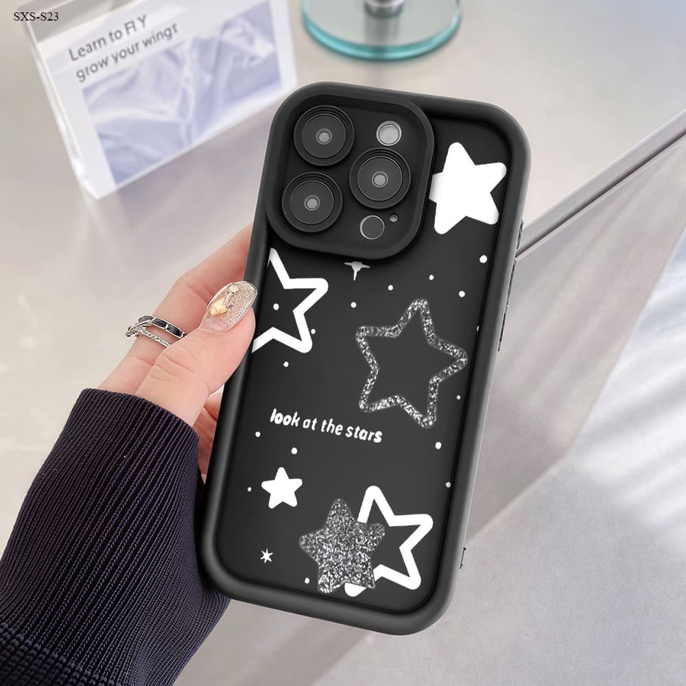 Capinha Estrelas Para Samsung Galaxy S25 S24 S23 S22 S21 S20 FE Ultra 5G Capa de Silicone Anti-queda Celular TY5569