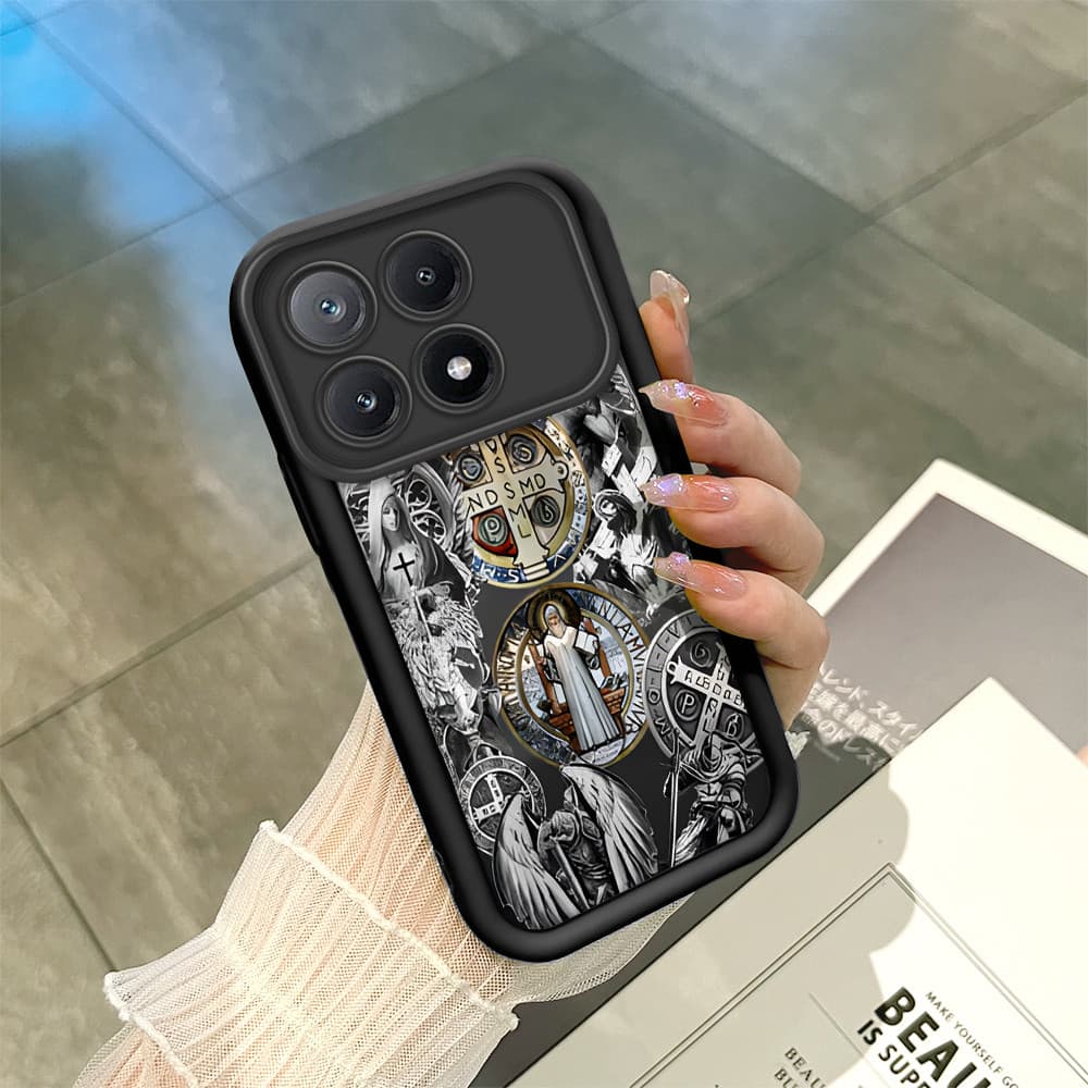 Capinha Para Xiaomi Poco X6 Pro 5G Capa De Celular Macia Silicone Protetora Preta Case BTY 6850