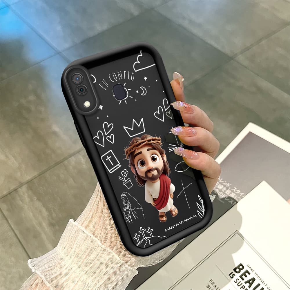 Capa Para Samsung Galaxy A30 A20 Capinha de Celular de Preta Silicone Estilo Minimalista TY6128