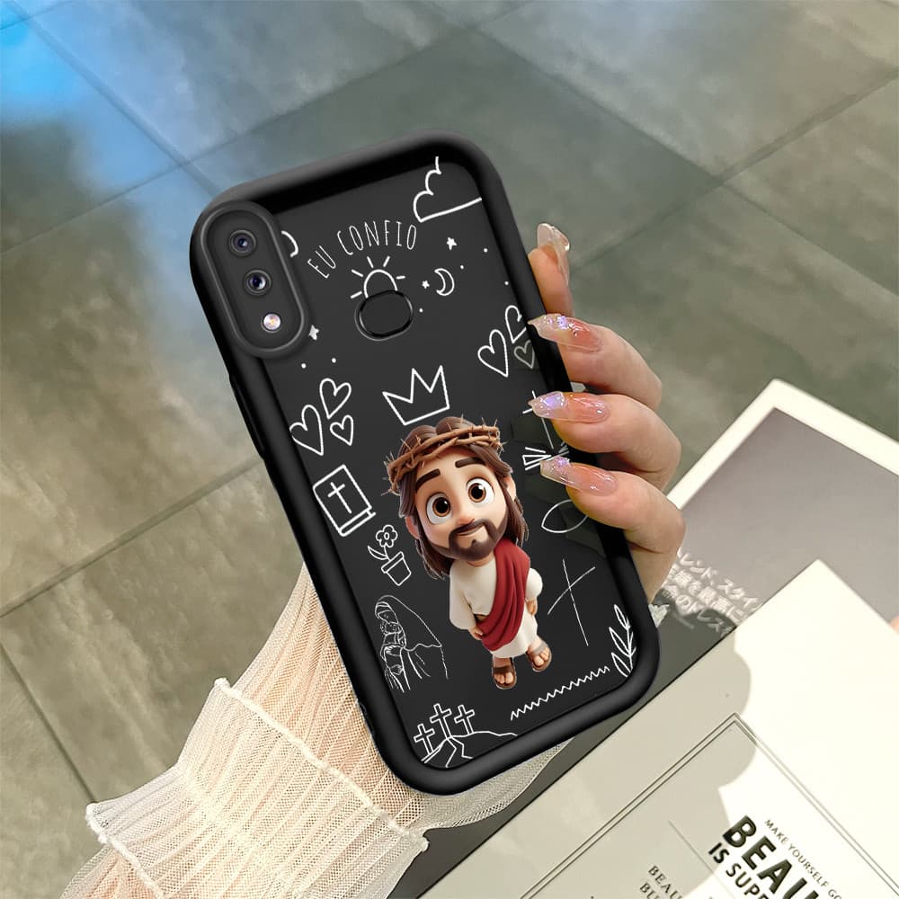 Capa Para Samsung Galaxy A10S Capinha de Celular de Preta Silicone Estilo Minimalista TY6128