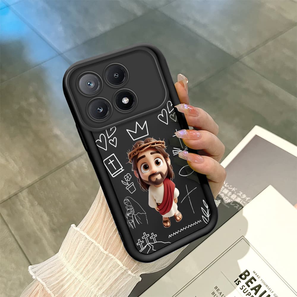 Capa Para Xiaomi Poco X6 Pro 5G Capinha de Celular de Preta Silicone Estilo Minimalista TY6128