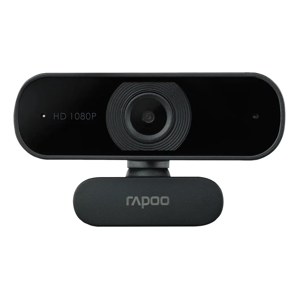 Webcam Rapoo C260 Full HD 1080p Autofoco Microfone Redutor Ruído Rotação 360 Lente Grande Angular 95 Graus