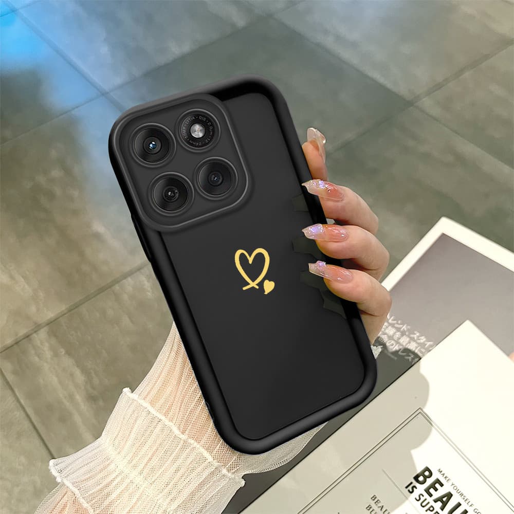 Capinha Para Motorola Moto Edge 60 Fusion 60 5G Capa De Celular Macia Silicone Protetora Preta Case BTY 6098