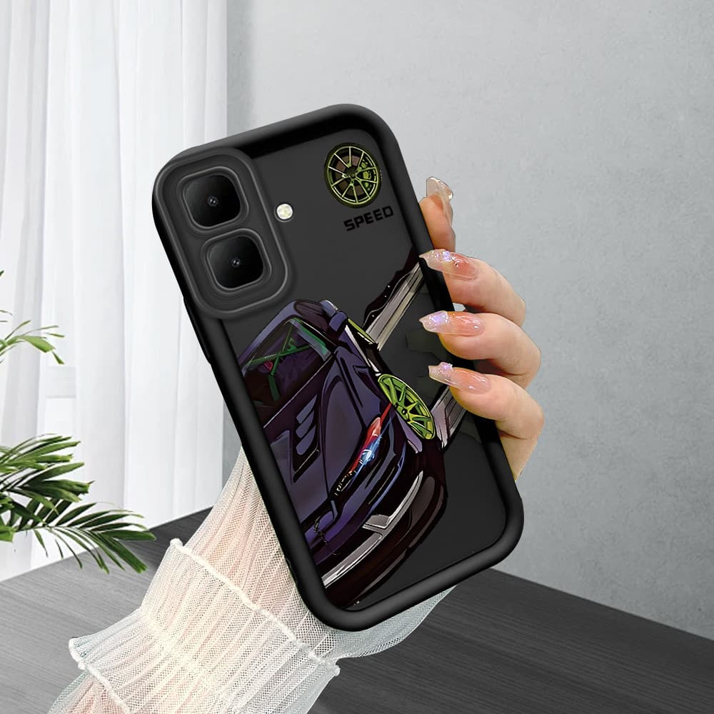 Capinha Para Infinix Smart 10 Capa De Celular Macia Silicone Protetora Preta Case BTY 6130