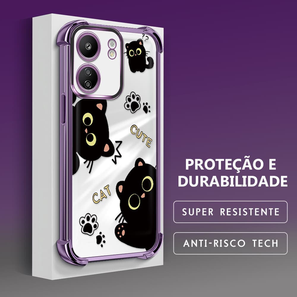 Capa Para Xiaomi Redmi 13C Poco C65 4G Capinha De Celular Macia Case Transparente Anti Choque TPU Normal Caso 0490 FS