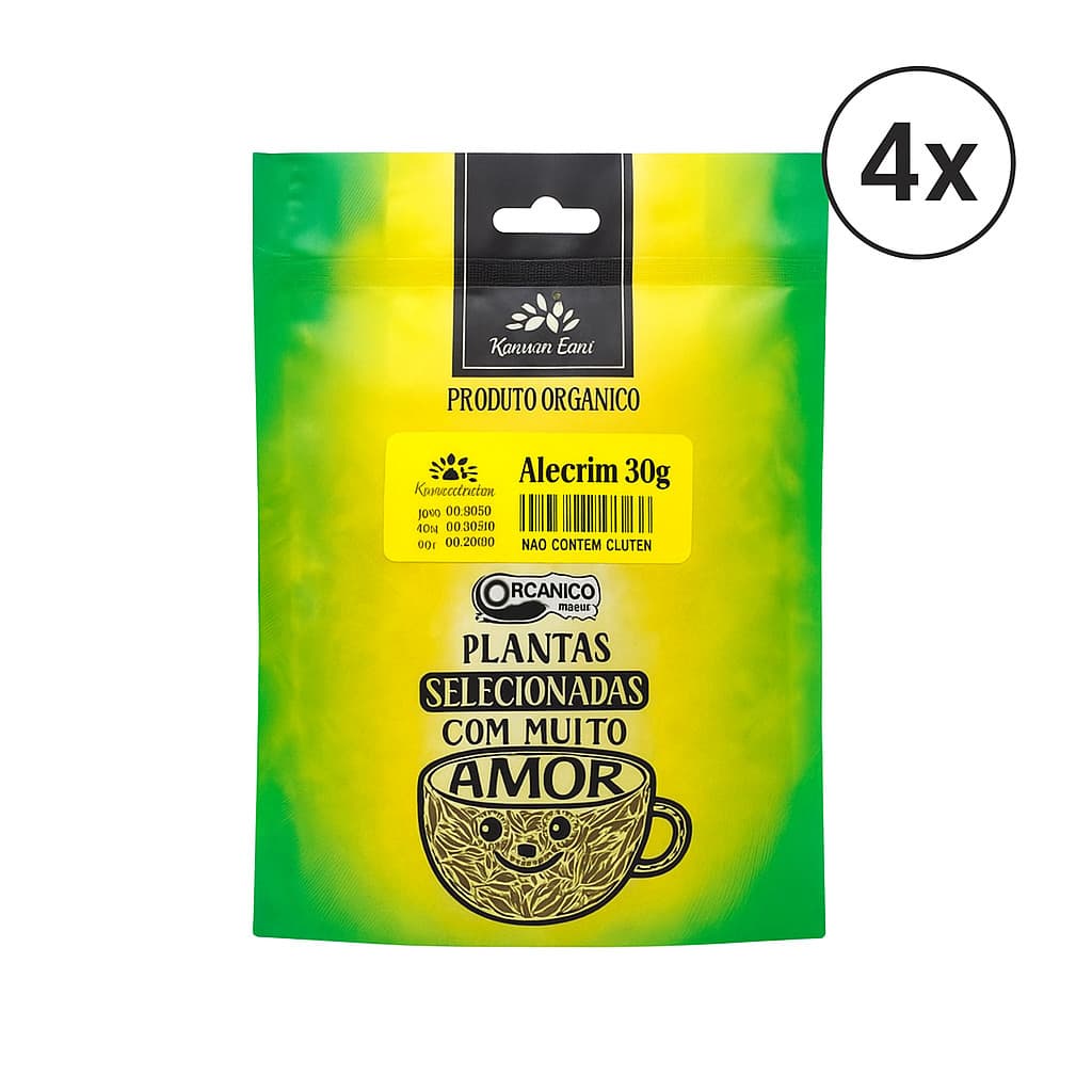 Kit 4X Chá De Alecrim Orgânico Kampo De Ervas 30G