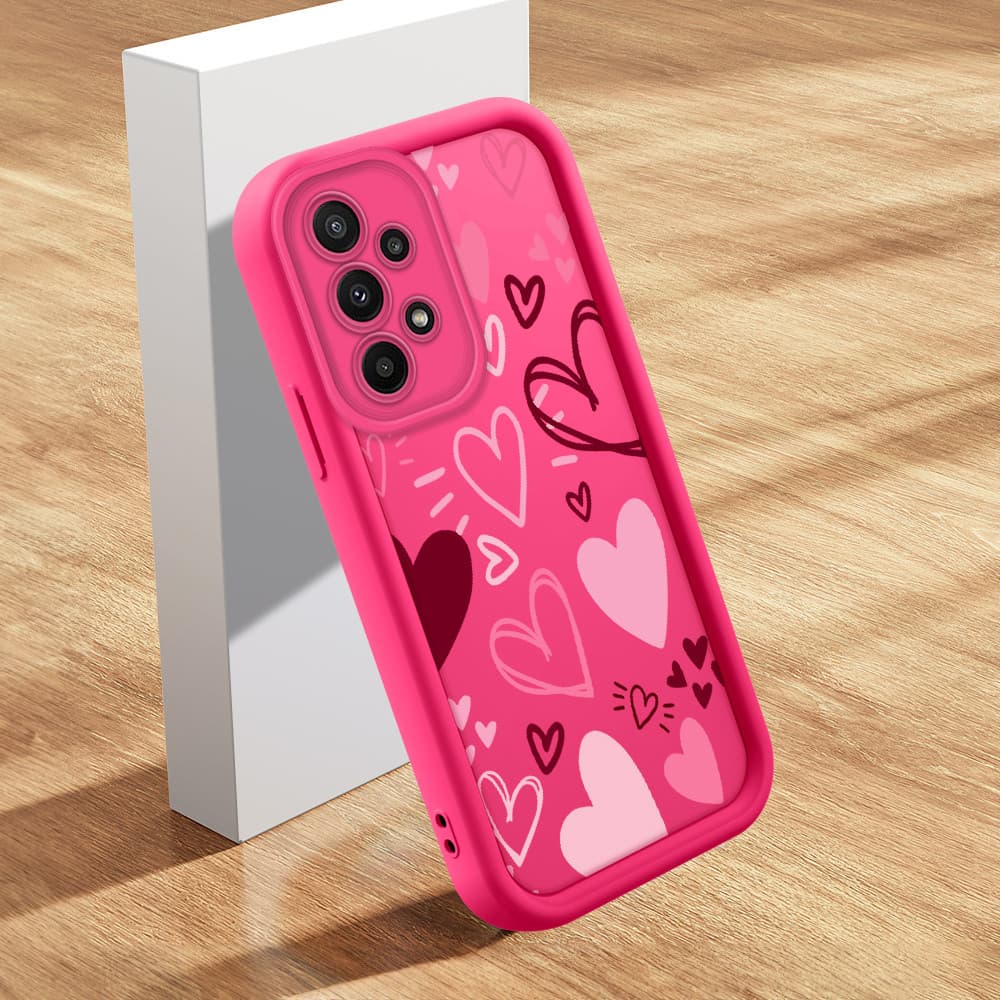 Capinha de Celular Silicone Macio Rosa Verde Fofa Anti Impacto Para Samsung Galaxy A23 4G 5G Capa Case TY2300