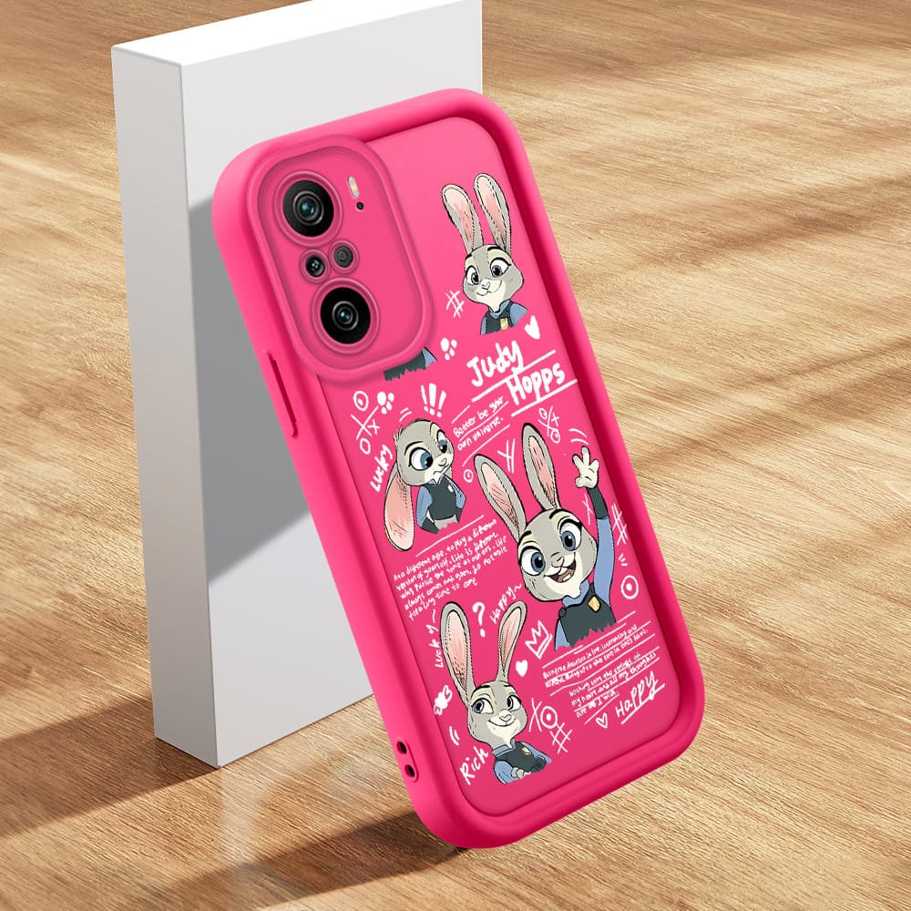 Capinha de Celular Silicone Macio Rosa Verde Fofa Anti Impacto Para Xiaomi Poco F3 Redmi K40 Pro Capa Case TY2283