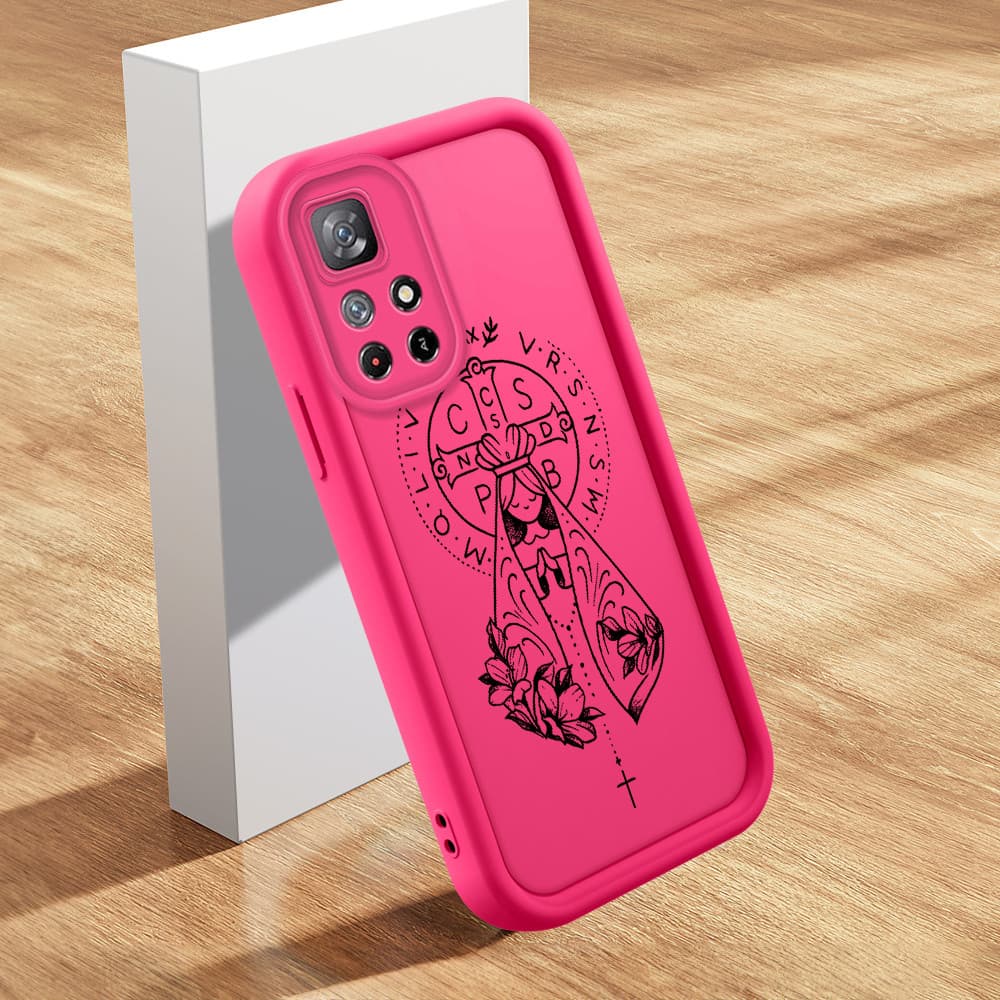 Capinha de Celular Silicone Macio Rosa Verde Fofa Anti Impacto Para Xiaomi Poco M4 Pro Redmi Note 11S 11T 5G Capa TY2296