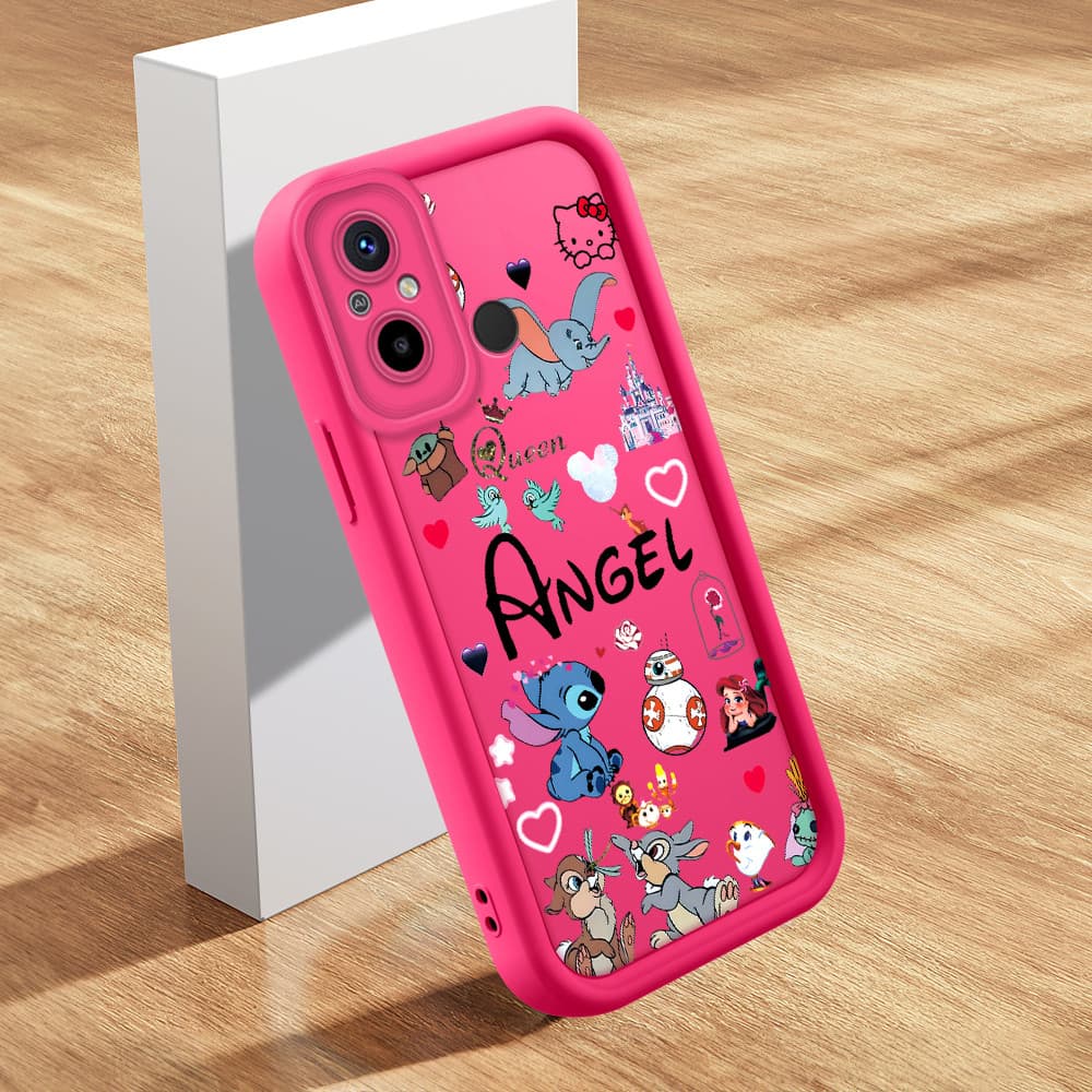 Capinha De Macia Silicone Capa Para Xiaomi Redmi 11A 12C Poco C55 Capas Fofo Rosa Case Capinhas TY 2275