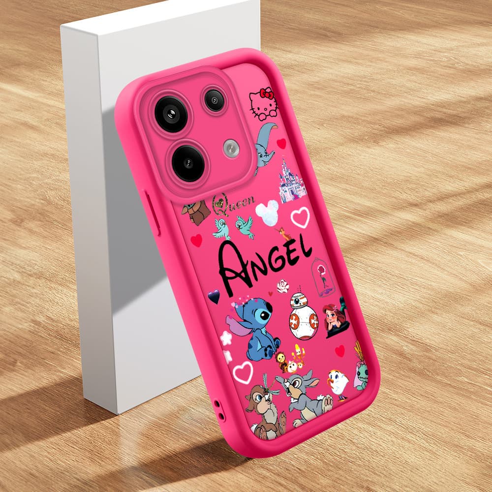 Capinha De Macia Silicone Capa Para Xiaomi Poco X6 Redmi Note 13 Pro Neo 5G Capas Fofo Rosa Case Capinhas TY 2275