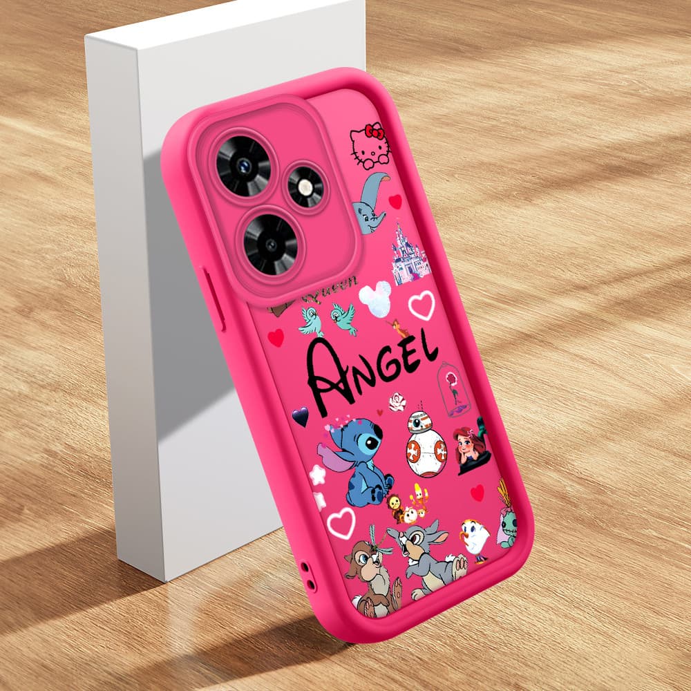 Capinha De Macia Silicone Capa Para Infinix Hot 30 Capas Fofo Rosa Case Capinhas TY 2275