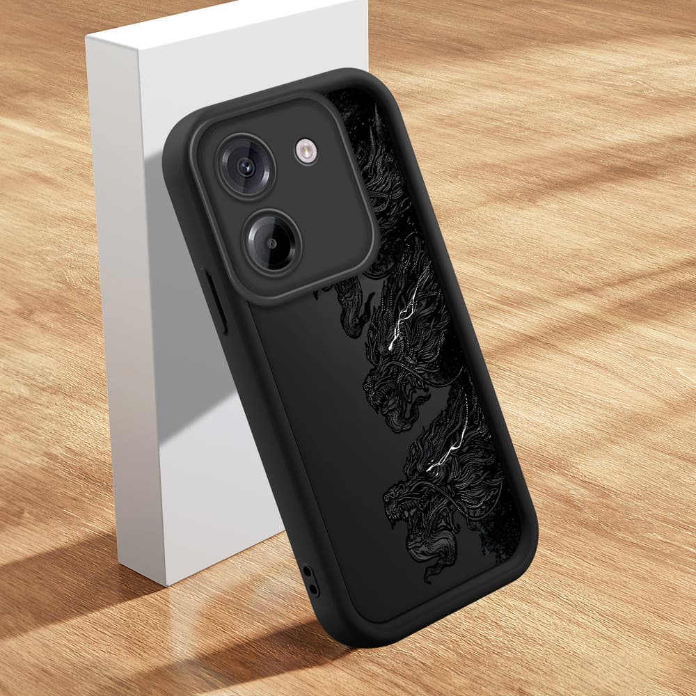Capinha de Silicone Preta no Estilo Simples Para Xiaomi Poco F7 5G Capa de Celular TY7423