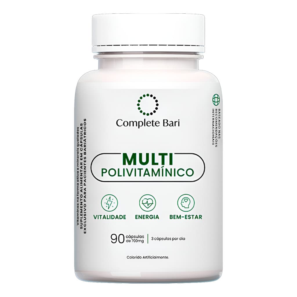 Complete Bari Suplemento Multivitamínico Bariátrico 90 Cápsulas 23 Nutrientes Vitaminas e Minerais