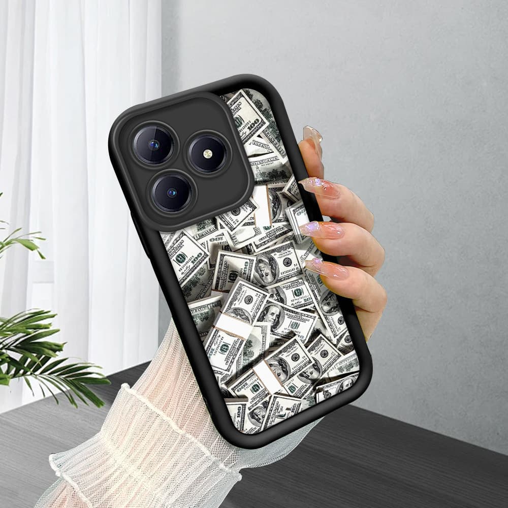 Capinha De Celular Silicone Macio Para Realme C61 C63 Capa Protetora Preto Case 6353 TYB