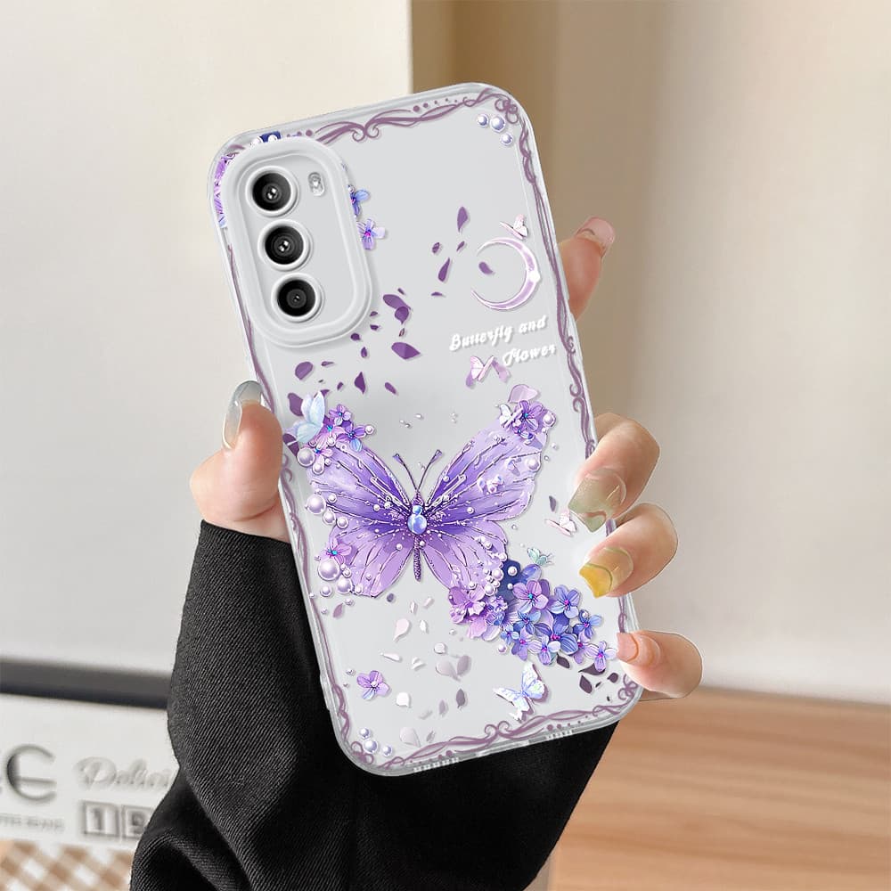 Capinha Capa Para Motorola Moto G52 G82 5G Kawaii Transparente Silicone De Celular 0408TSY