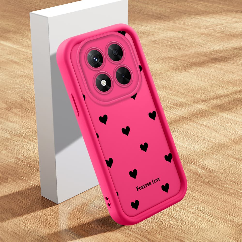 Capa De Celular Anti Choque Para Xiaomi Redmi Note 14 Pro Poco X7 5G Capinha Macia Silicone Coração TY 2360
