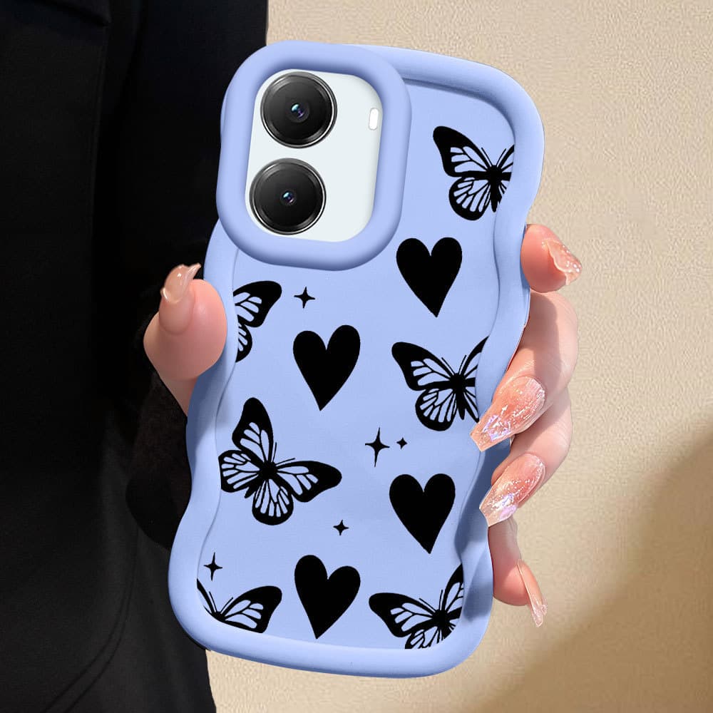 Capa Borboleta Para Xiaomi Poco X7 Pro 5G Capinha Macia De Silicone Celular 0414 MKL