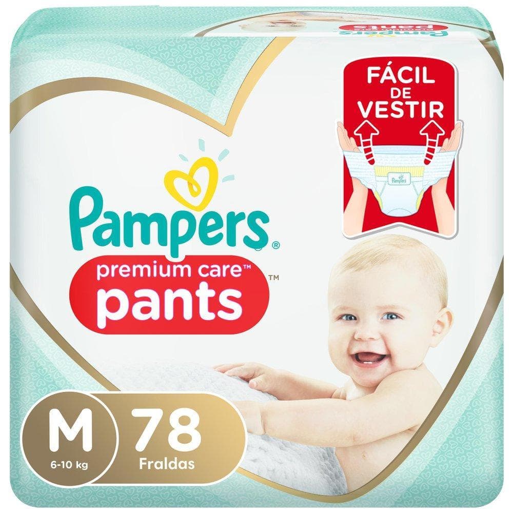 Fralda Pampers Pants Premium Care Jumbo M com 78un